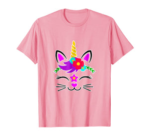 Funny shirts V-neck Tank top Hoodie sweatshirt usa uk au ca gifts for Unicorn Kitty Caticorn Face Kitten Tshirt | Cat Girls Gifts 2192559