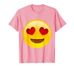 Funny shirts V-neck Tank top Hoodie sweatshirt usa uk au ca gifts for Emoji Smiling Face With Heart-Shaped Eyes Cute Funny Texting 1332139