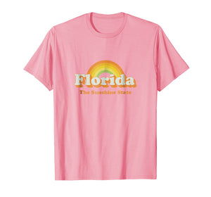 Retro Florida T Shirt Vintage 70s Rainbow Tee Design