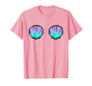 Funny shirts V-neck Tank top Hoodie sweatshirt usa uk au ca gifts for Mermaid Shell Shirt Women Top- Sea Shell Bra Tee Birthday 1964733