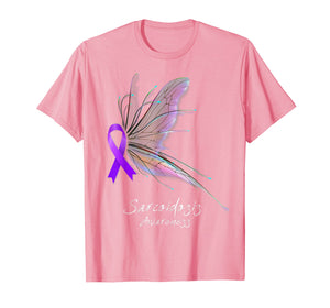 Funny shirts V-neck Tank top Hoodie sweatshirt usa uk au ca gifts for SARCOIDOSIS Awareness Shirt - butterfly T-Shirt 2661867