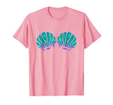 Load image into Gallery viewer, Mermaid Sea Shell Bra Costume T-Shirt
