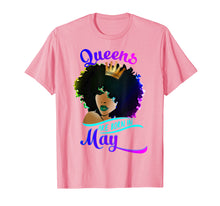 Load image into Gallery viewer, Queens Are Born In May Birthday T-Shirt Black Women Gifts
