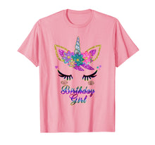 Load image into Gallery viewer, Rainbow Unicorn Birthday T-Shirt, Birthday Girl Outfit
