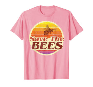 Save The Bees Tshirt Women Men Vintage Retro Distressed Gift