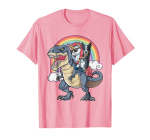 Funny shirts V-neck Tank top Hoodie sweatshirt usa uk au ca gifts for Blue Heeler And Unicorn Ride Dinosaur Like Boss Funny Shirt 1903036