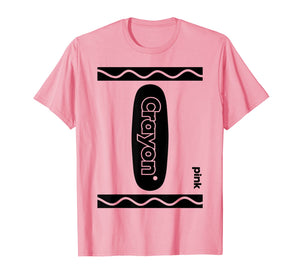 Pink Crayon Box Halloween Costume Matching Couple Group  T-Shirt