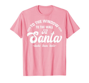 Window Wall Santa Deck Halls T-Shirt