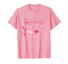 Load image into Gallery viewer, Breast Cancer Awareness Pink Butterflies Ribbon Survivor TShirt776736
