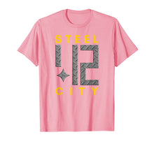 Load image into Gallery viewer, Pittsburgh Steel City 412 Strong Metal Design T-Shirt-4013807
