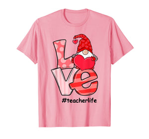 Love LOVE TEACHER LIFE Valentine Day Lover Gift T-Shirt-1205420