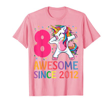 Load image into Gallery viewer, 8 Years Old 8th Birthday Unicorn Dabbing Shirt Girl Party T-Shirt-71597
