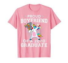 Load image into Gallery viewer, Proud Boyfriend Of A 2020 Graduate Unicorn Dabbing Gift T-Shirt
