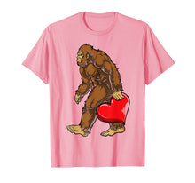 Load image into Gallery viewer, Bigfoot Heart Funny Valentines Day Men Love Sasquatch Gifts T-Shirt-418972
