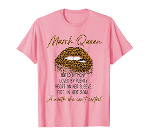 Sexy Biting Leopard Lips Gifts March Queen Loved By Plenty TShirt1011816
