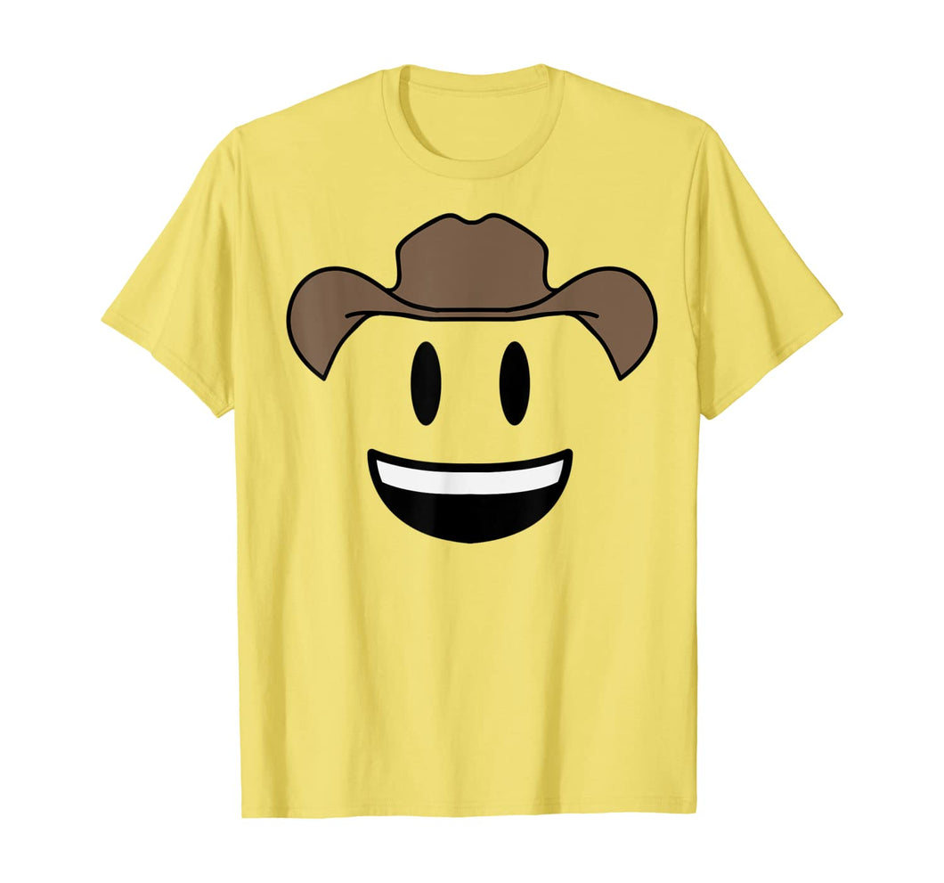 Smiling Cowboy Hat Face Emojis Emoticon Halloween Costume T-Shirt