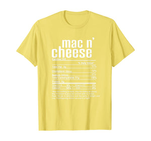 Thanksgiving Mac N Cheese Nutritional Facts T-Shirt