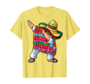 Dabbing Mexican Poncho Cinco de Mayo Men Sombrero Funny Dab T-Shirt 132892