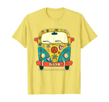 Load image into Gallery viewer, Vintage Hippie Van Flower Bus With Peace Sign Gift 60s 70s T-Shirt
