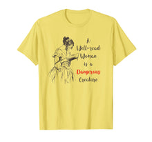 Load image into Gallery viewer, Funny shirts V-neck Tank top Hoodie sweatshirt usa uk au ca gifts for Feminist Dangerous Well-Read Woman Book T-Shirt Vintage Nerd 1870766
