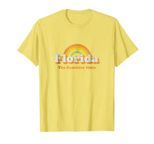 Load image into Gallery viewer, Retro Florida T Shirt Vintage 70s Rainbow Tee Design
