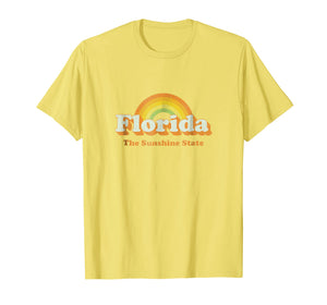 Retro Florida T Shirt Vintage 70s Rainbow Tee Design