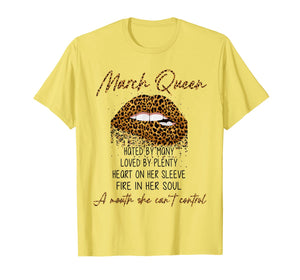 Sexy Biting Leopard Lips Gifts March Queen Loved By Plenty TShirt1011816