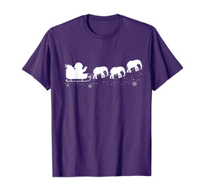 Funny shirts V-neck Tank top Hoodie sweatshirt usa uk au ca gifts for Santa Sleigh Elephant Funny Christmas Pajama Gift Ideas T-Shirt 1365043