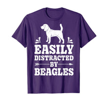 Load image into Gallery viewer, Funny shirts V-neck Tank top Hoodie sweatshirt usa uk au ca gifts for Easily Distracted By Beagles Funny Dog Lover Gifts Beagle T-Shirt 879791
