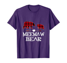 Load image into Gallery viewer, Funny shirts V-neck Tank top Hoodie sweatshirt usa uk au ca gifts for Meemaw Bear Red Buffalo Plaid Matching Family Christmas T-Shirt 1355154
