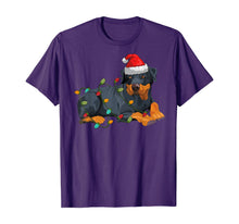Load image into Gallery viewer, Rotwiller Christmas pajama Santa Hat Lights Gift Dog Lover T-Shirt
