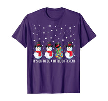 Load image into Gallery viewer, Snow Man It&#39;s Ok To Be A Little Different Autism Awareness T-Shirt
