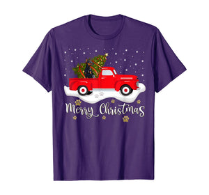 Funny shirts V-neck Tank top Hoodie sweatshirt usa uk au ca gifts for Red Truck Merry Christmas Tree Doberman Christmas T-Shirt 1324213