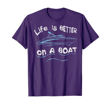 Load image into Gallery viewer, Funny shirts V-neck Tank top Hoodie sweatshirt usa uk au ca gifts for Life is Better on a Boat Captain Boater Boating Pontoon Tee T-Shirt 129225
