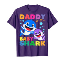 Load image into Gallery viewer, Daddy Of The Baby Shark Birthday Daddy Shark Fathers Day TShirt112987
