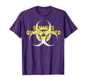 Senior Funny Quarantined Class Of 2020 Graduation distressed TShirt500736