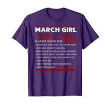 Load image into Gallery viewer, March girl facts is most known for human lie detector TShirt64393
