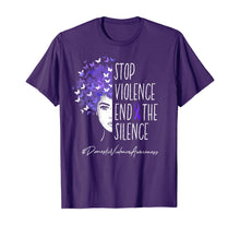 Load image into Gallery viewer, Stop Violence End Silence T-Shirt Domestic Violence Support T-Shirt 97589
