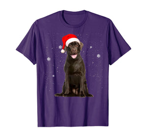Funny shirts V-neck Tank top Hoodie sweatshirt usa uk au ca gifts for Santa Chocolate Labrador Christmas Gift T-Shirt 373279