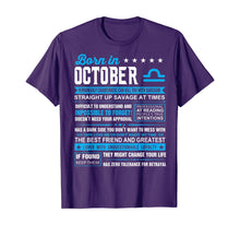 Load image into Gallery viewer, October Birthday Gifts - Born In October Libra T-Shirt T-Shirt
