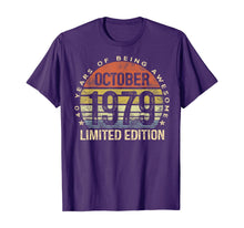 Load image into Gallery viewer, Born October 1979 Limited Edition Bday Gifts 40th Birthday T-Shirt 30861
