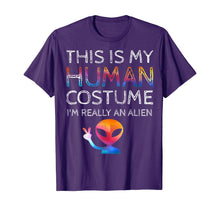 Load image into Gallery viewer, This Is My Human Costume I&#39;m Really An Alien Galaxy UFO Gift T-Shirt
