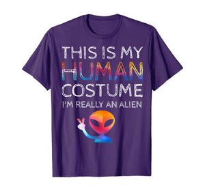 This Is My Human Costume I'm Really An Alien Galaxy UFO Gift T-Shirt