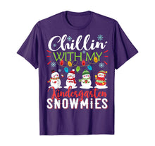 Load image into Gallery viewer, Funny shirts V-neck Tank top Hoodie sweatshirt usa uk au ca gifts for Chillin With My Kindergarten Snowmies Teacher Christmas Gift T-Shirt 211036
