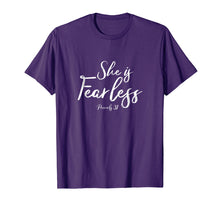 Load image into Gallery viewer, Funny shirts V-neck Tank top Hoodie sweatshirt usa uk au ca gifts for She is fearless Proverbs 31 shirt 3829985
