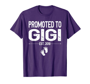 Funny shirts V-neck Tank top Hoodie sweatshirt usa uk au ca gifts for Promoted to Gigi Est 2019 New Grandma Mothers Day T-Shirt 2068427