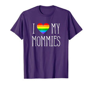Funny shirts V-neck Tank top Hoodie sweatshirt usa uk au ca gifts for I Love My Mommies Two Moms Pride LGBT TShirt 20449