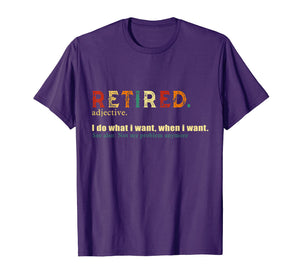 Retired. definition-Funny Retirement Gift Tshirt