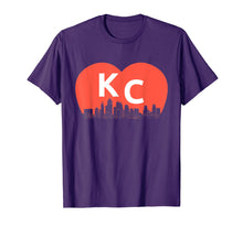 Load image into Gallery viewer, Funny shirts V-neck Tank top Hoodie sweatshirt usa uk au ca gifts for KC Heart Vintage Kansas City Cityscape Shirt 1143114
