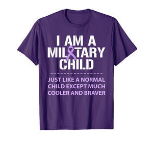Funny shirts V-neck Tank top Hoodie sweatshirt usa uk au ca gifts for Military Child Month Purple Up Pride Cool Brave T-Shirt 3248230